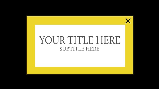 Retro Old School Pop Up Window