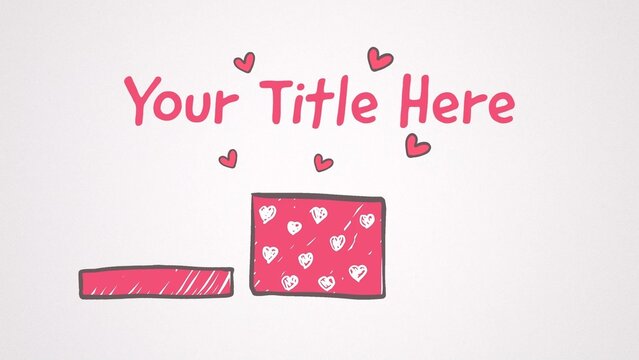 Scribble Valentine Title With Present