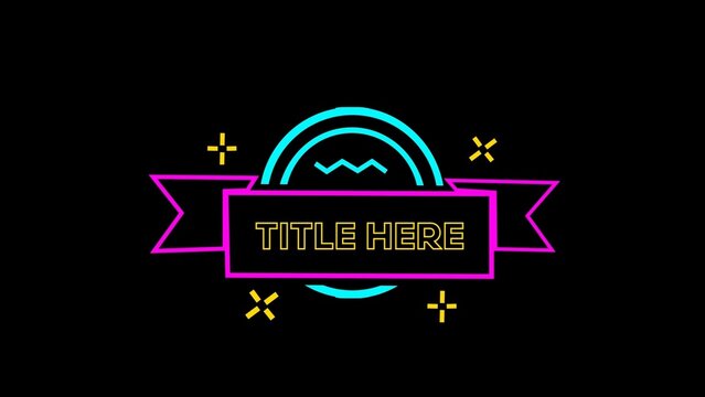 Neon Glowing Ribbon Title Lower Third