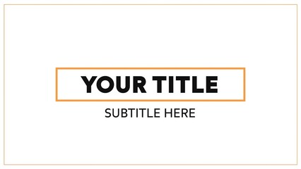 Clean Simple Title Intro 