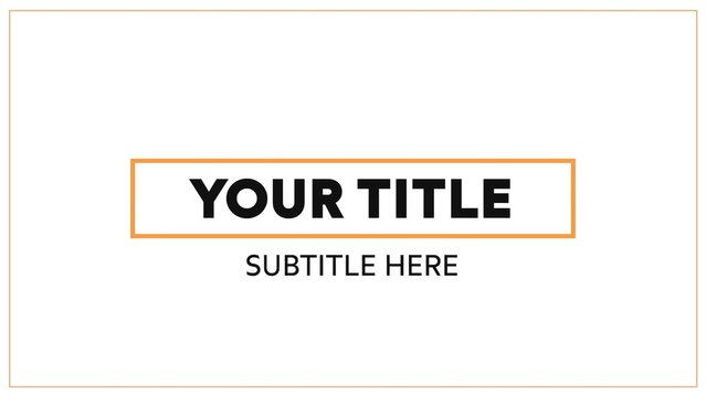 Clean Simple Title Intro 