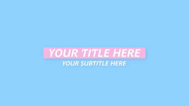 Clean Soft Colors Title Template