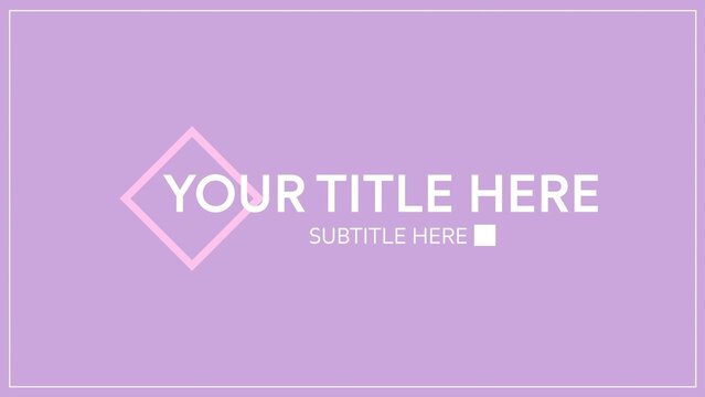 Soft Title Template With Subtitle