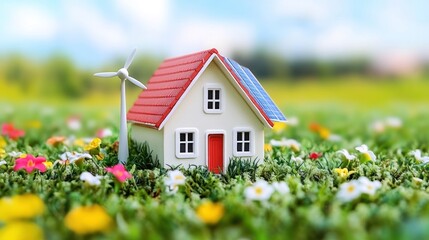 Eco-Friendly Home: Sustainable Living in a Flowery Meadow