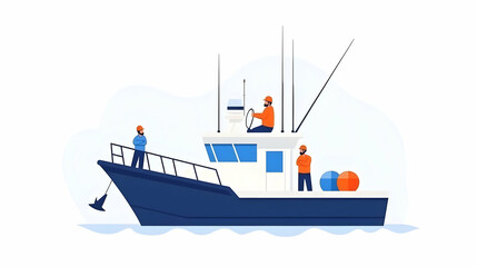 Fishing Vessel Illustration