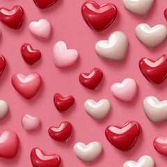 Obraz premium Valentine's Day pattern, repeating seamless pattern,