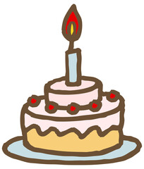 birthday cake with candles