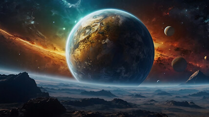Planet and Space Wallpaper, 4k Landscape, Beautiful Scenery
