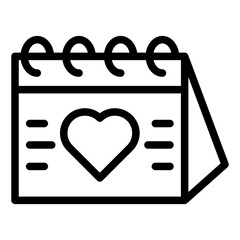 calendar valentine icon