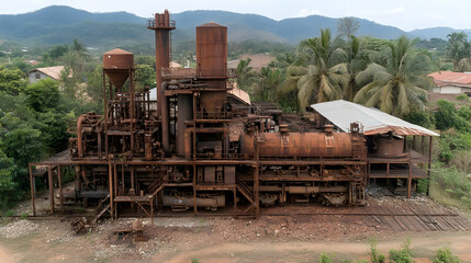 Fototapeta premium Rusty Industrial Ruin Photo