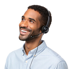 person with headset