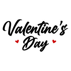 Valentine’s Day typography text on plain white transparent isolated background for card, shirt, hoodie, sweatshirt, apparel, tag, mug, icon, poster or badge