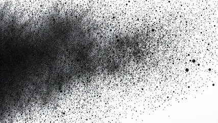 Obraz premium Black Micro Dust Spray Grunge Texture - Isolated on Transparent Background