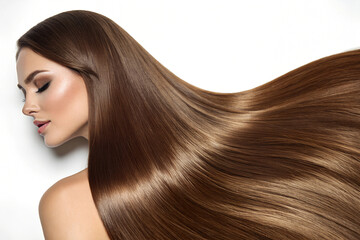 Fototapeta premium shiny long silky hair of a woman studio photo