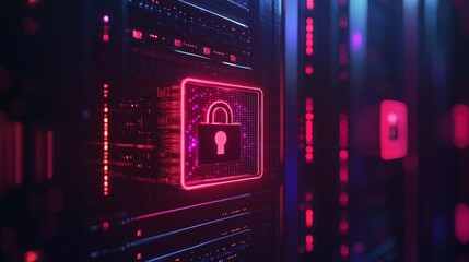 Obraz premium Advanced Cybersecurity and Data Protection: Ensuring Safety in Modern Datacenters with Cutting-Edge Network Encryption Technology