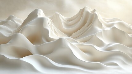 Obraz premium Creamy flowing abstract wave design in soft tones