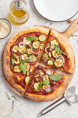 Vegan Courgette Pizza 