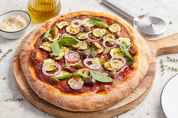 Vegan Courgette Pizza 