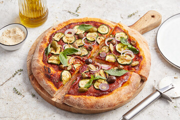 Vegan Courgette Pizza 