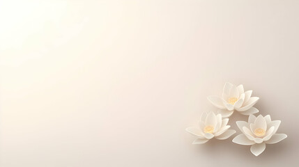Serene 3D Lotus Flower Background