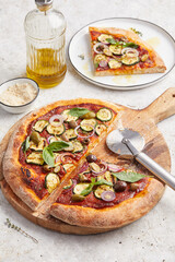 Vegan Courgette Pizza 