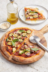 Vegan Courgette Pizza 