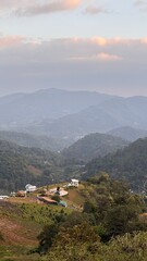 Moncham village in the mountains of Chiamgmai Thailand