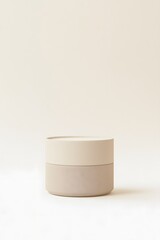 Cream Jar Mockup: Elegant Beige Container Design