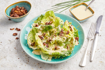 Caesars Salad with Vegan Bacon Bits