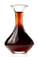 Decanter Holds Dark Liquid, Rich Color, Glassware