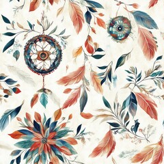 Boho design seamless pattern