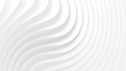 Fototapeta premium Simple white color wave background illustration