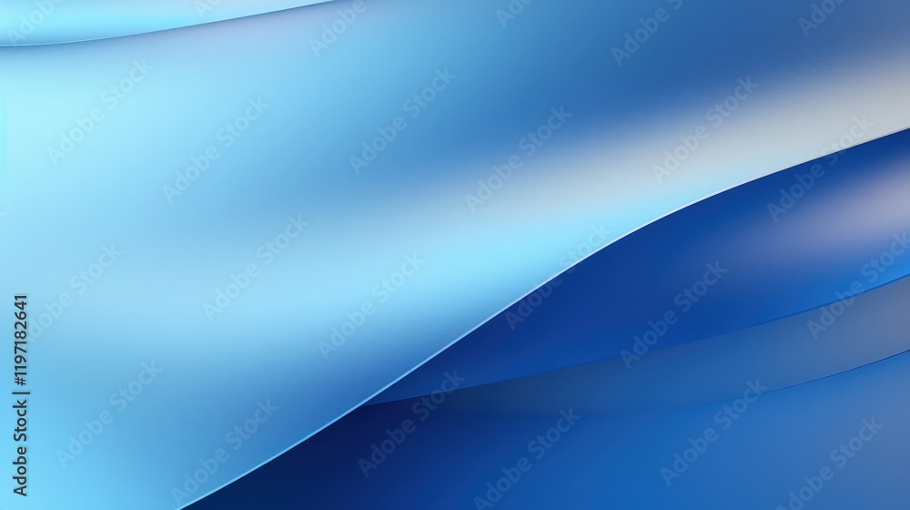 Poster shiny blue background with soft waves in two shades for modern design projects and creative applicat