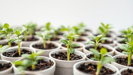 Modern Seedling Rows - Indoor Garden Setup