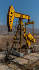 Rusty Oil Pump Jack  Illustration