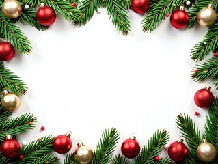 Christmas Border Design AI Art - Festive Holiday Decor