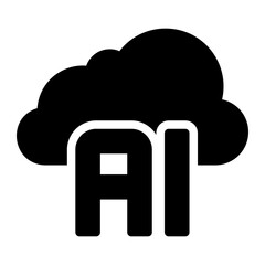 cloud glyph icon