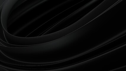 An abstract background with a sleek atmosphere featuring a black matte surface, exuding a sense of modern art and luxury, characterized by elegant and modern 3D rendering.