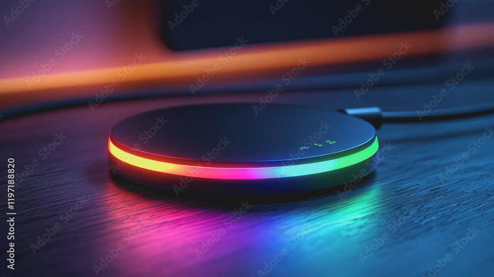 Poster black wireless mouse on modern desk with computer keyboard and monitor ergonomic design for comforta