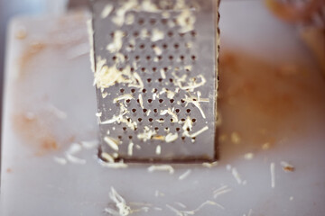 Close up cheese grater