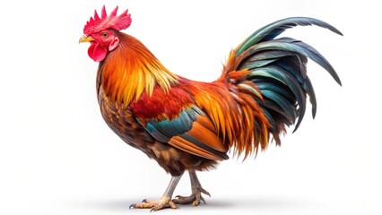 Fototapeta premium rooster isolated on white background