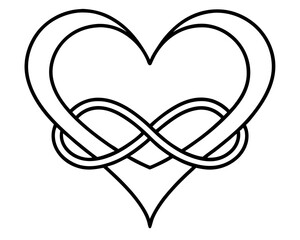 Line art, love, love concept for valentine's day. vector illustration with white background.