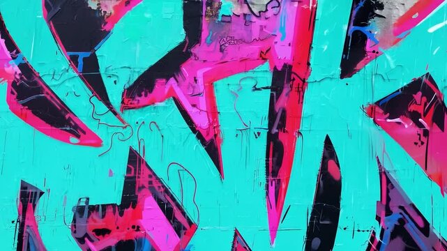Urban art showing vibrant graffiti textures