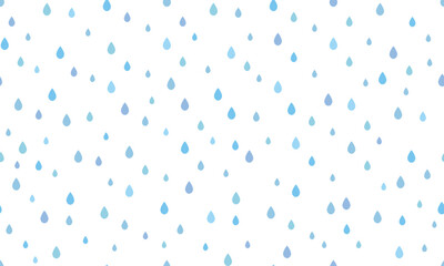 Rain seamless pattern. Falling drops of water. Rain background.
