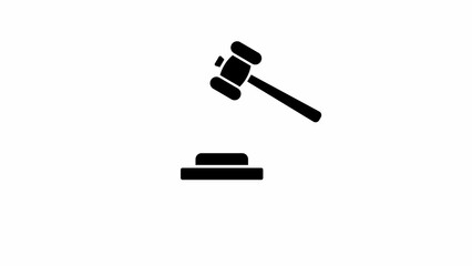 justices hammer icon illustration