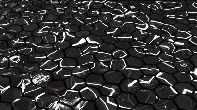 Abstract Wavy Honeycomb 02.