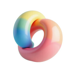 interconnected pastel shapes: a playful 3d abstract
