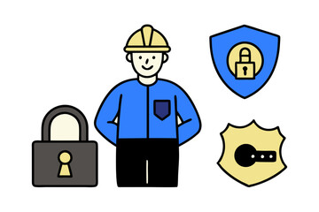 Security Protection Safety Illustration