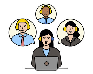 Support Customer Client Illustration