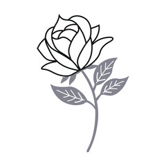 hand drawn flower  for kids coloring page.